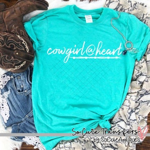 Cowgirl @ Heart screen print transfer, t-shirt transfer--NOT a digital file-- funny screen print P7-30