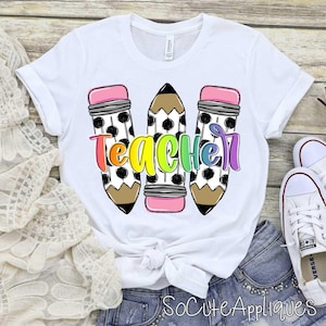 TEACHER transfer, t-shirt transfer, back to school DTF transfer, Teacher transfer, N0T a digital file, Ready to Press