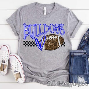 BULLDOGS Mascot transfer, you pick color DTF transfer, baseball mom, Back to school, football transfer, N0T a digital file, Ready to Press