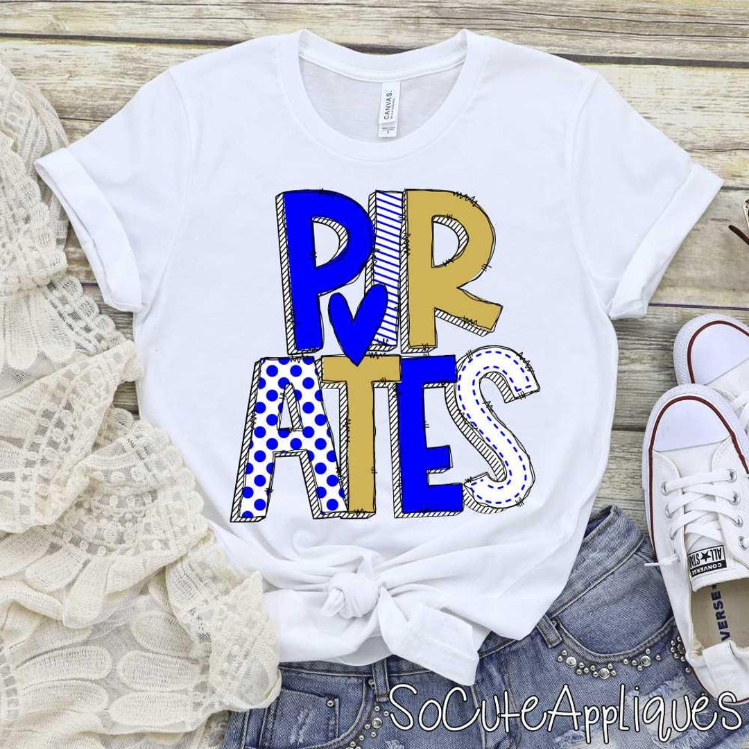 Pirates Preppy Block DTF Transfer, Baseball Mom, Back to School - Etsy