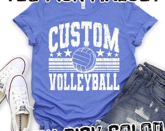 Custom Mascot Volleyball DTF Transfer, Team Colors, Ready to Press