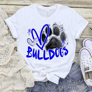 BULLDOGS Mascot transfer, you pick color DTF transfer, baseball mom, Back to school, football transfer, N0T a digital file, Ready to Press