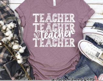 Teacher DTF transfer, T-Shirt Heat Press Design