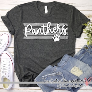 Panthers on STRIPES dtf transfer, baseball mom, t-shirt transfer--NOT a digital file-- sports transfer, mom transfer DTF 9416