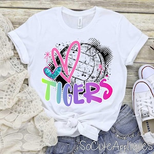 TIGERS volleyball DTF transfer, volleyball mom, volleyball sister, mascot transfer, N0T a digital file, Ready to Press