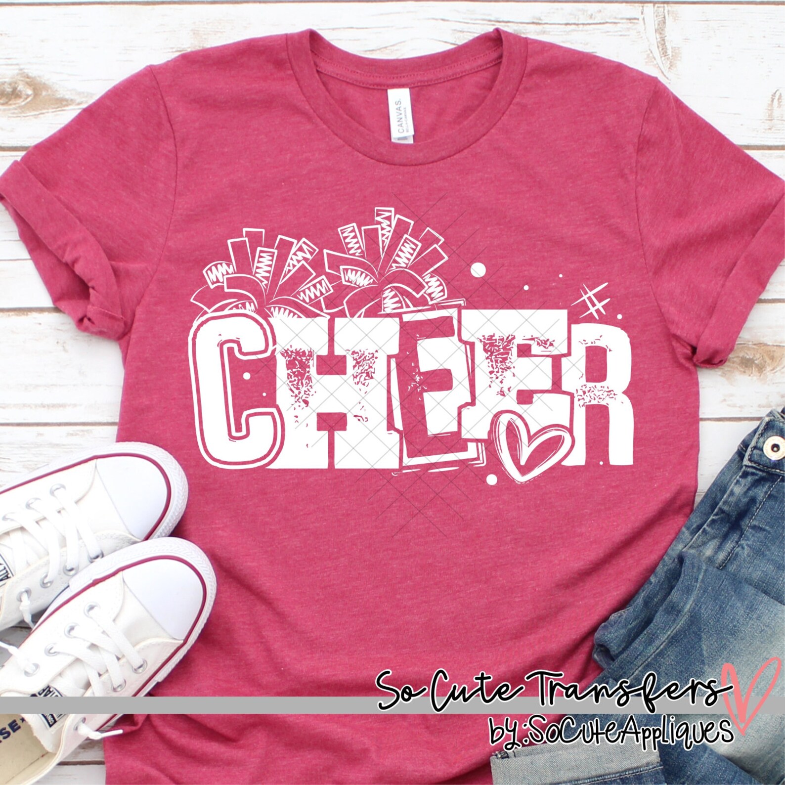 cheer screen print transfers