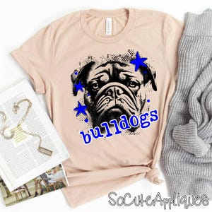 BULLDOGS Mascot transfer, you pick color DTF transfer, baseball mom, Back to school, football transfer, N0T a digital file, Ready to Press
