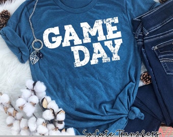Game day screen print transfer, baseball, football, soccer, t-shirt transfer--NOT a digital file-- football mom screen print E-139