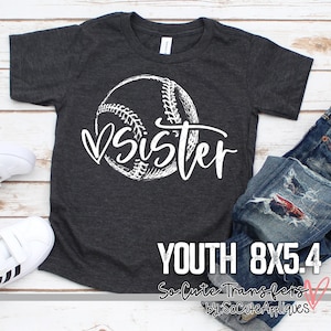 Baseball sister DTF transfer, softball sister, t-shirt transfer, --NOT a digital file--, softball transfer, DTF-3919