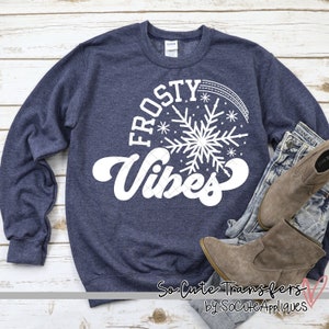 Frosty Vibes DTF transfer, Christmas, Winter