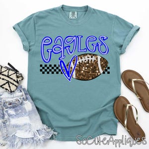 EAGLES Mascot transfer, you pick color DTF transfer, baseball mom, Back to school, football transfer, N0T a digital file, Ready to Press
