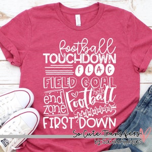 Football football football screen print transfer, WHITE, t-shirt transfer--NOT a digital file-- football mom screen print A-93