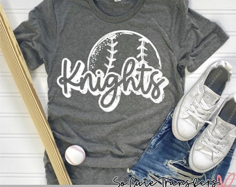Knights Baseball Screen Print Transfer, T-Shirt Transfer