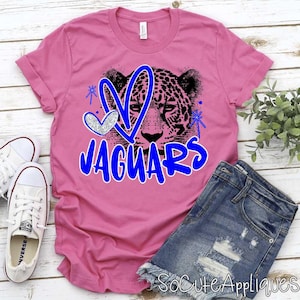 JAGUARS Mascot transfer, you pick color DTF transfer, baseball mom, Back to school, football transfer, N0T a digital file, Ready to Press