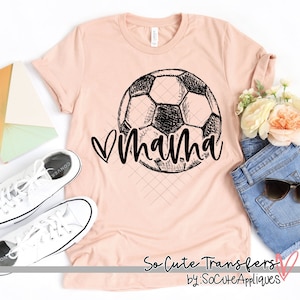 Mama soccer ball DTF transfer, heat transfer,  t-shirt transfer--NOT a digital file-- soccer mom design, soccer transfer, DTF-3907