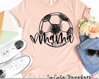 Mama Soccer Ball DTF Transfer, Heat Press T-Shirt Design