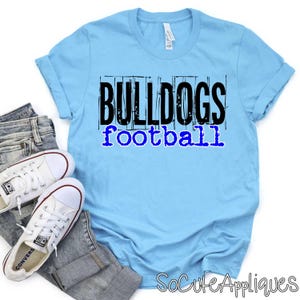 BULLDOGS football transfer, you pick color DTF transfer, football mom, Back to school, football sister, N0T a digital file, Ready to Press