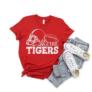 Somos los Tigres de fútbol americano, transferencia BLANCA DTF, transferencia para camiseta (NO es un archivo digital), mamá de fútbol americano H-31