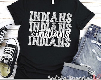 Indians DTF transfer, Sports T-Shirt, Mom Transfer