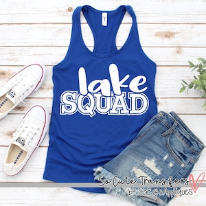 Lake squad screen print transfer, t-shirt transfer, --NOT a digital file--, fishing screen print, lake transfer, boating C-53