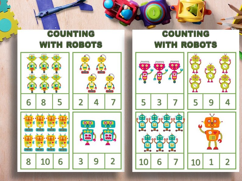 Robot Theme Printable Kids Activities, Worksheets for Preschool Kids ...