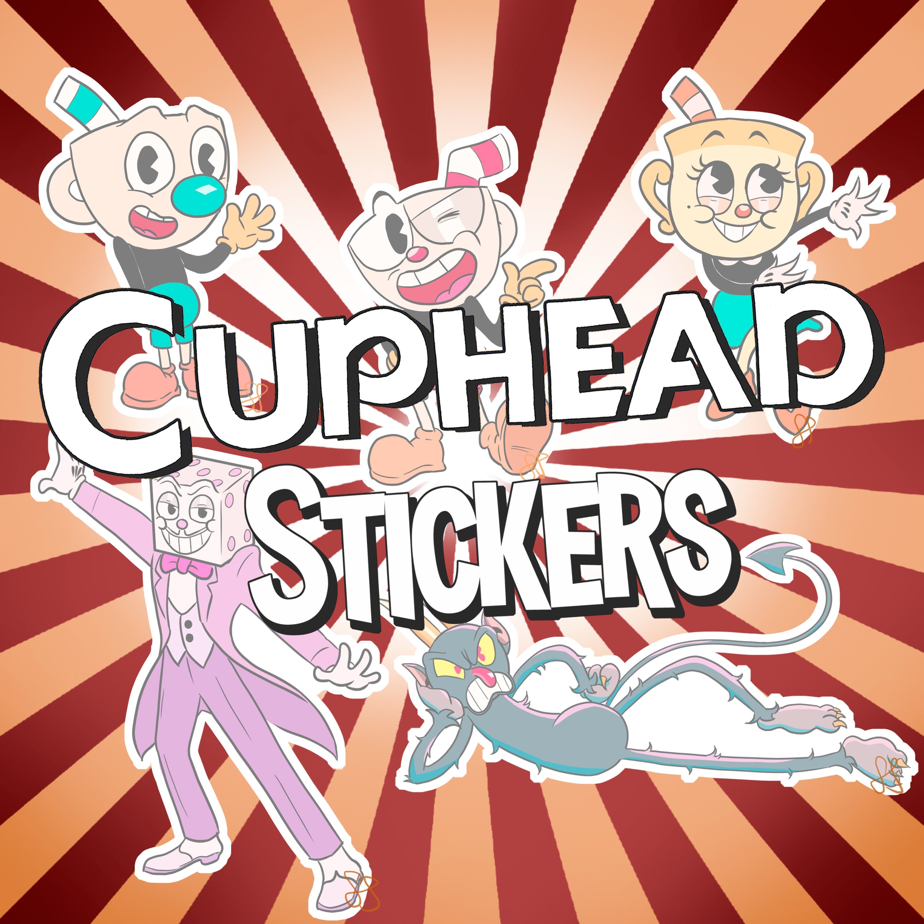 Crossed Arms Cuphead Sticker - Crossed Arms Cuphead Mugman