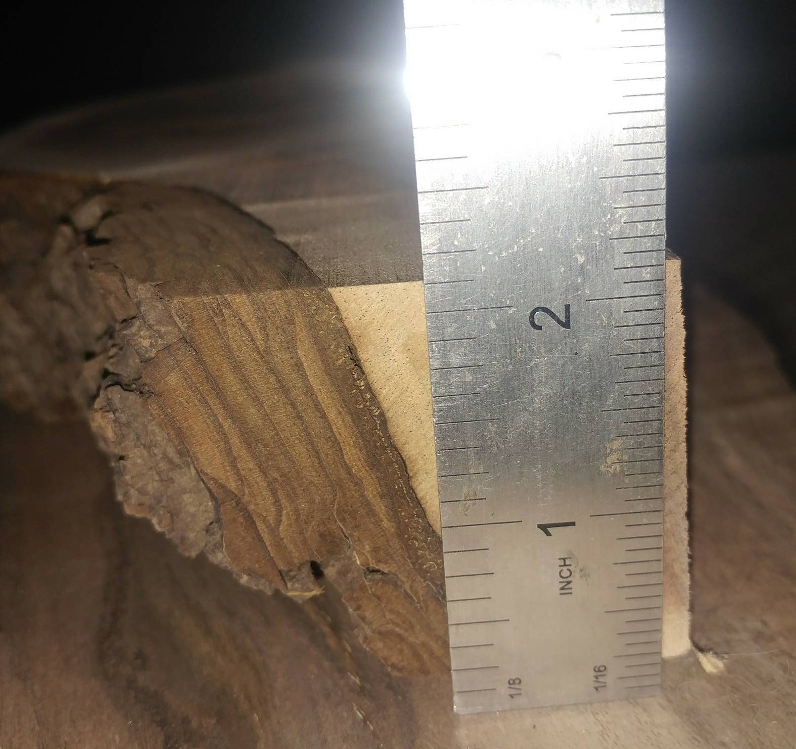 Live Edge Black Walnut Lumber pith cubierto de vegetación Etsy