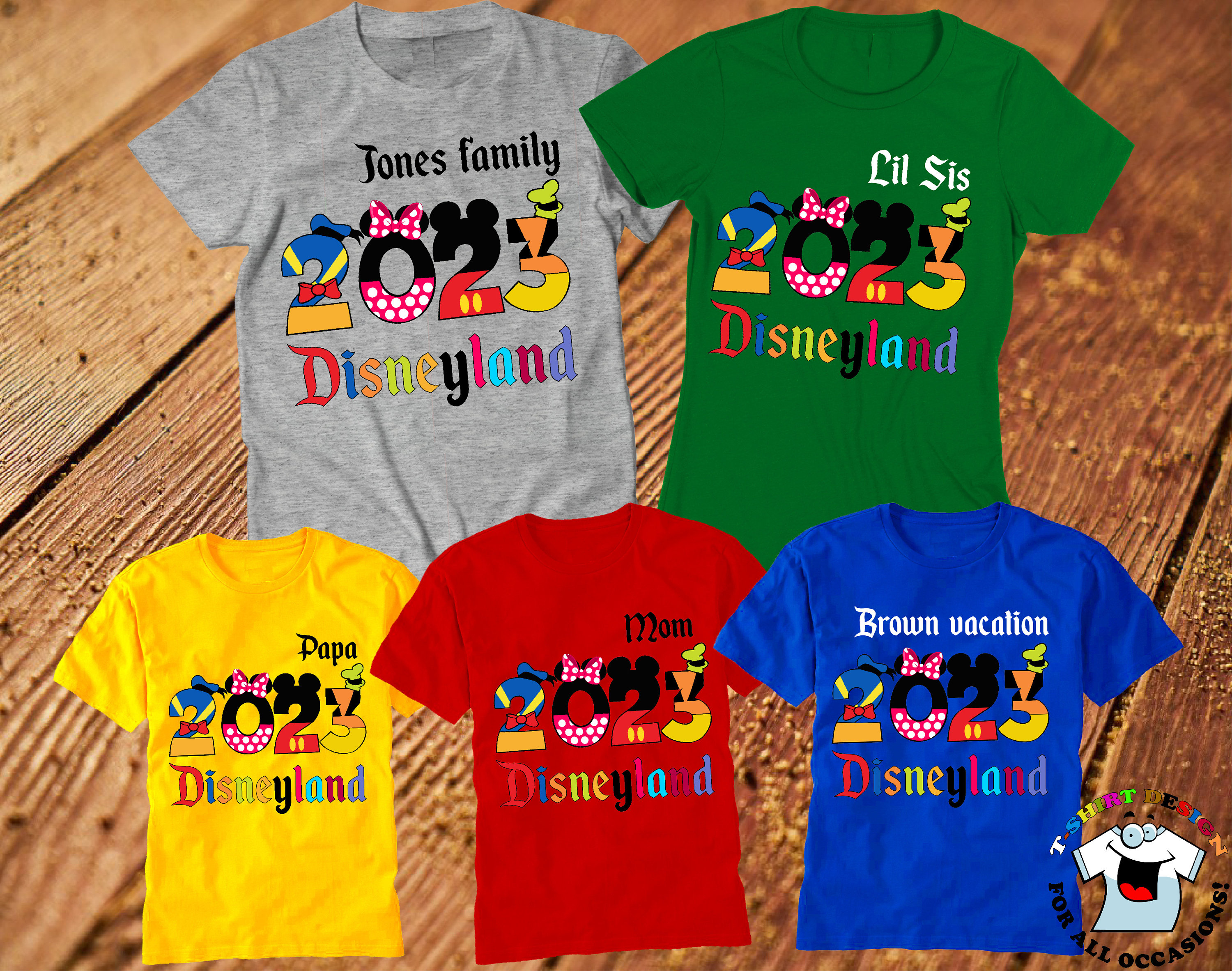 Custom 2023 Disney Family Shirts, Disneyland 2023 Family Tshirts