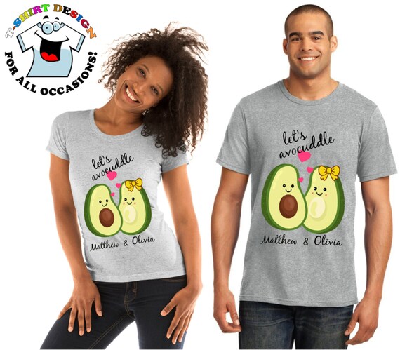 Couples shirts Let's Avocuddle Personalized T-Shirts | Etsy