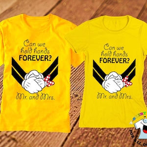 Can We Hold Hands Forever Matching Shirts - Cute and Meaningful Couple Shirt - Romantic Gift for Lovers, Perfect His & Hers Gift for Couples