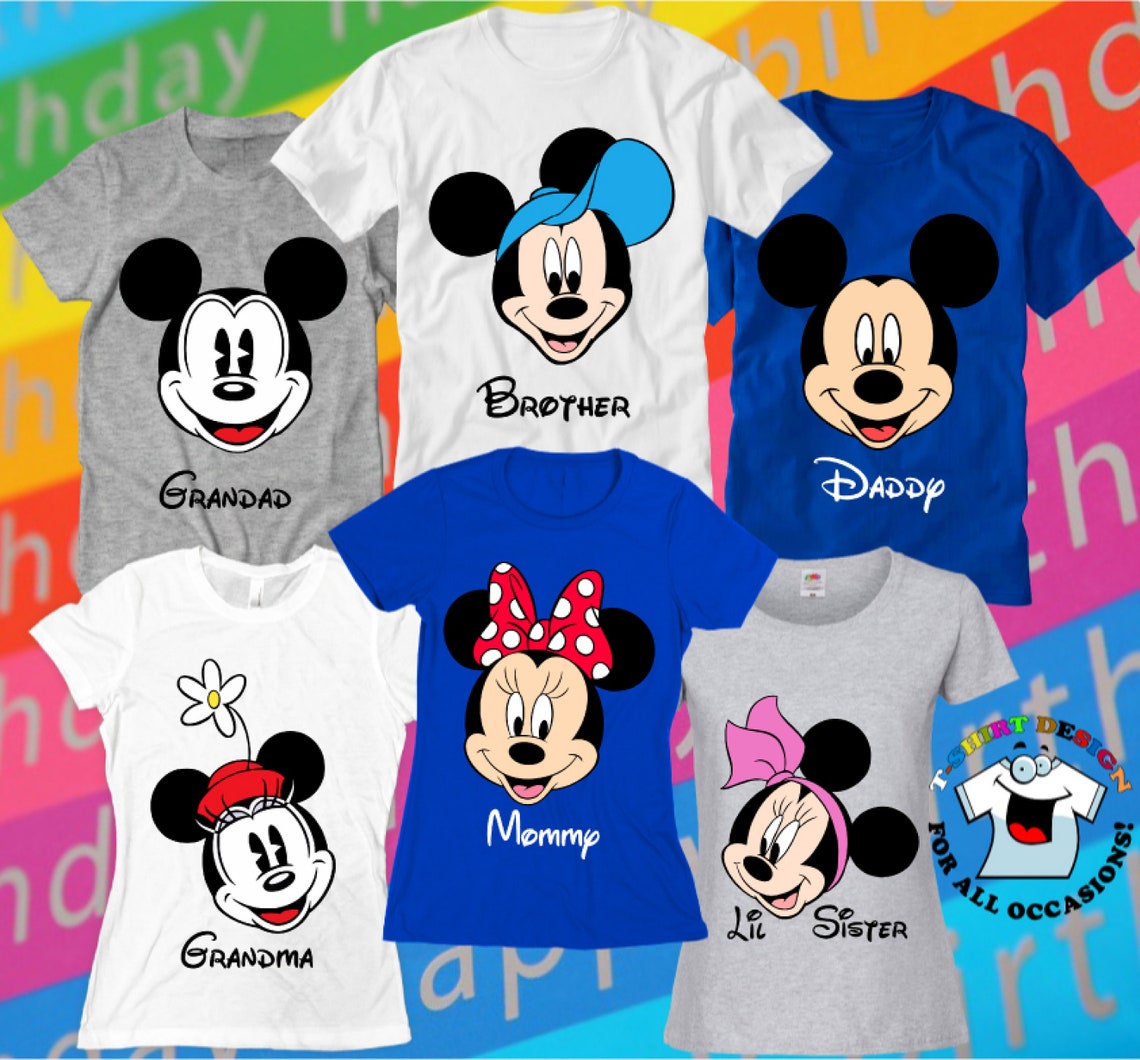 Disney Family Shirts Disneyland Personalized Tshirts Disney Etsy