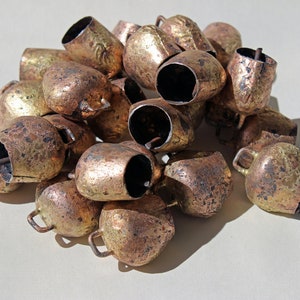 Rustic ethnic bells ornament, wind chimes pendant, 4 cm