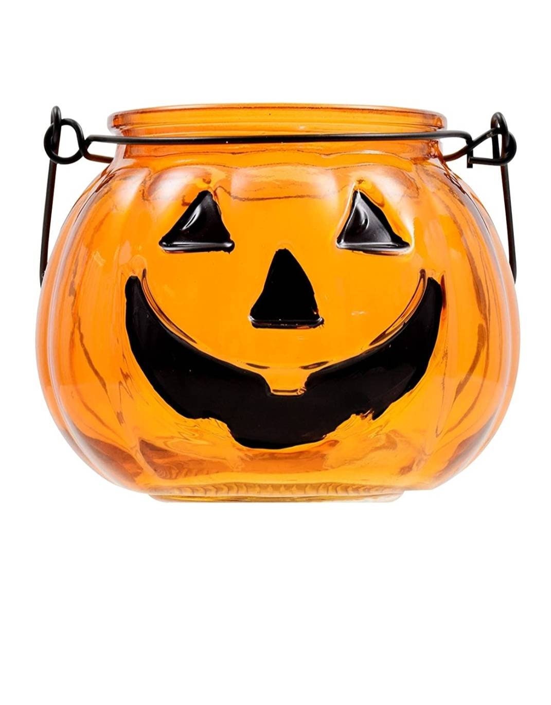 Glass Pumpkin Tea Light Holder Etsy