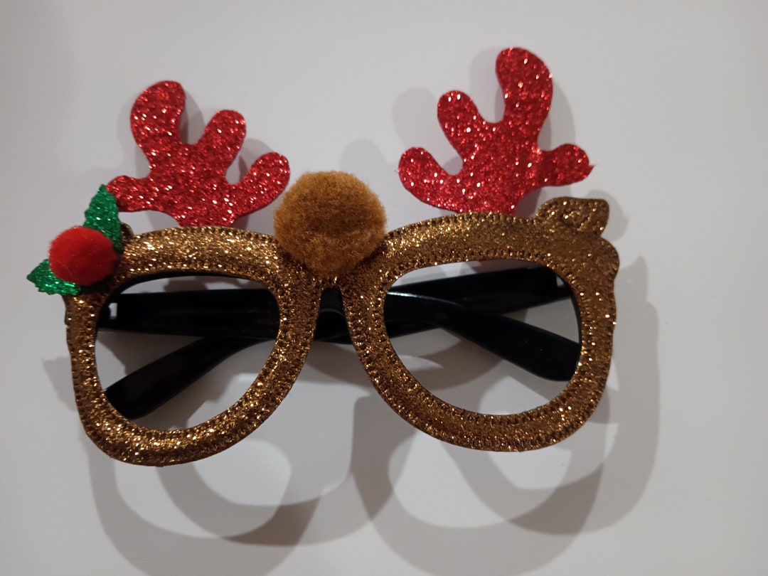 Christmas Novelty Glasses Etsy