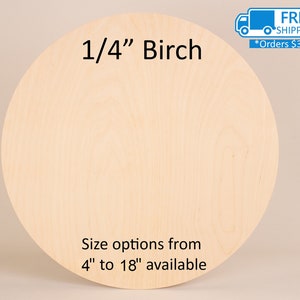 Plywood Rounds - Premium Birch Plywood Circles 1/4