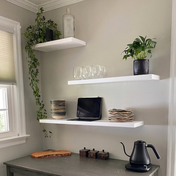 White Wall Shelf Etsy