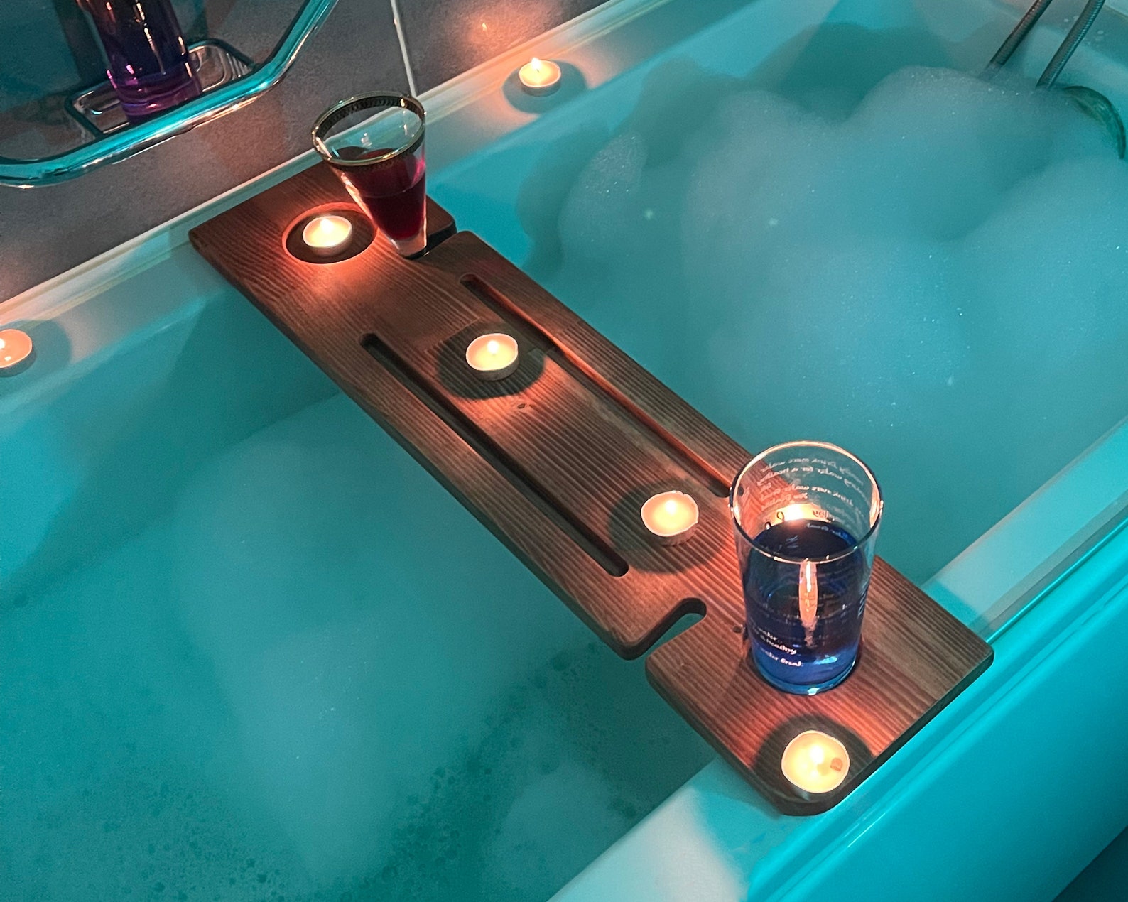Bath Tub Tray Handmade Wood Bath Tub Tray Bath Caddy Bath Etsy