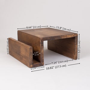 Podłokietnik do kanapy ze stojakiem na czasopisma, nowoczesny drewniany podłokietnik, prosty stolik z podłokietnikiem, taca na kanapę, niestandardowy drewniany stolik z podłokietnikiem zdjęcie 5