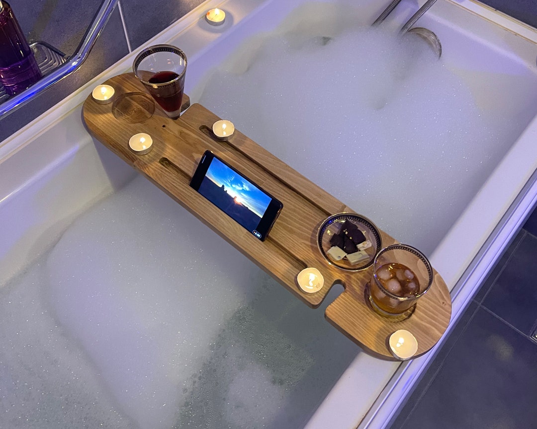 Handmade Tub Tray, Wood Bath Tub Tray , Bath Caddy, Bath Tray, Bath