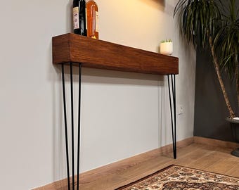 Handmade Wooden Console Table, Rustic Entryway Furniture, Farmhouse Hall Table