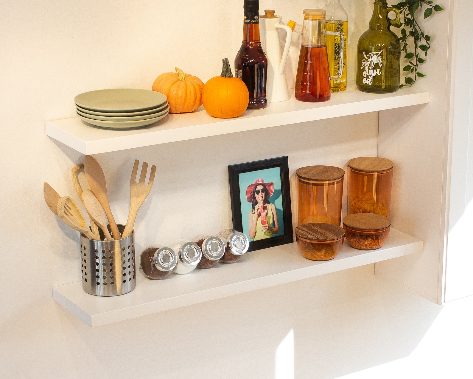 White Floating Shelf, Book Shelf, Floating Wood Shelves, Custom