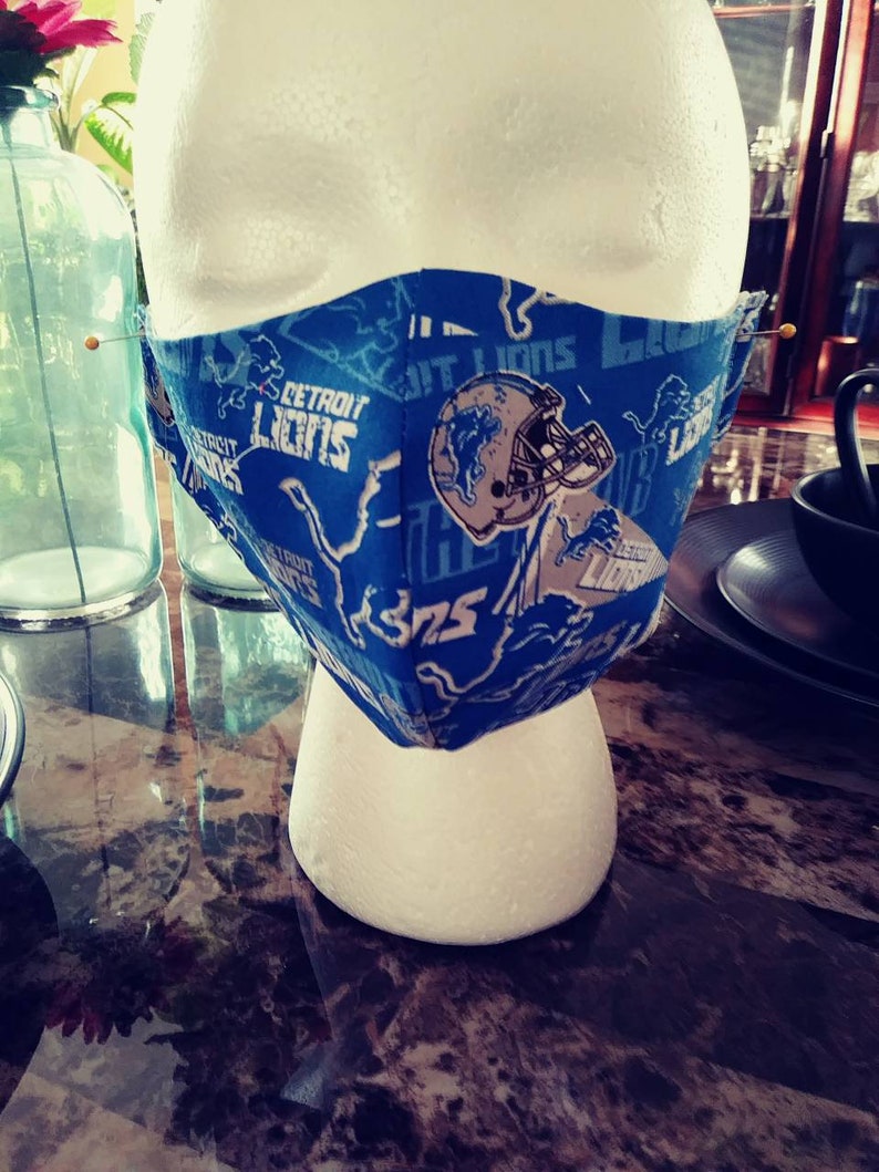 Detroit Lions Face Mask Etsy