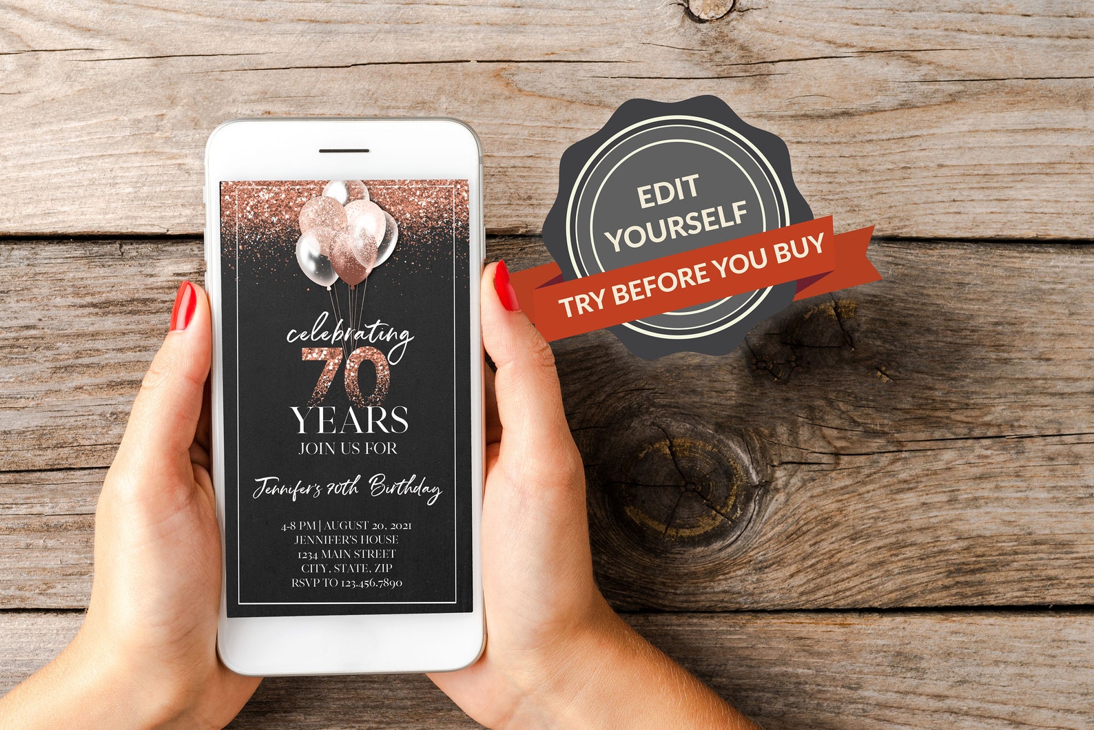 70th Birthday Invitation Digital 70th Birthday Invitation - Etsy Italia