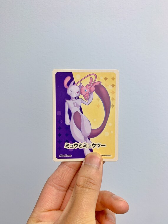 Custom Mew Mewtwo Topsun Pokemon Card Gift