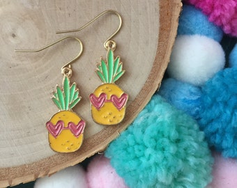 Yo! Yo! Yo! Pineapple Earrings -Pineapple Earrings -Dangle Earrings -Child Earrings -Children's jewelry -Little Girl Jewelry - Drop Earrings
