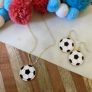CLEARANCE 50% OFF - Soccer Necklace - Soccer Necklace - Soccer Jewelry -Children&#39;s Jewelry -Girl Jewelry -Sports Jewelry -Charm Necklace
