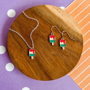 Poppy Popsicle Necklace - Popsicle Necklace - Popsicle Jewelry -Children&#39;s Jewelry -Girl Jewelry -Sweet Jewelry -Charm Necklace -Girl Gift