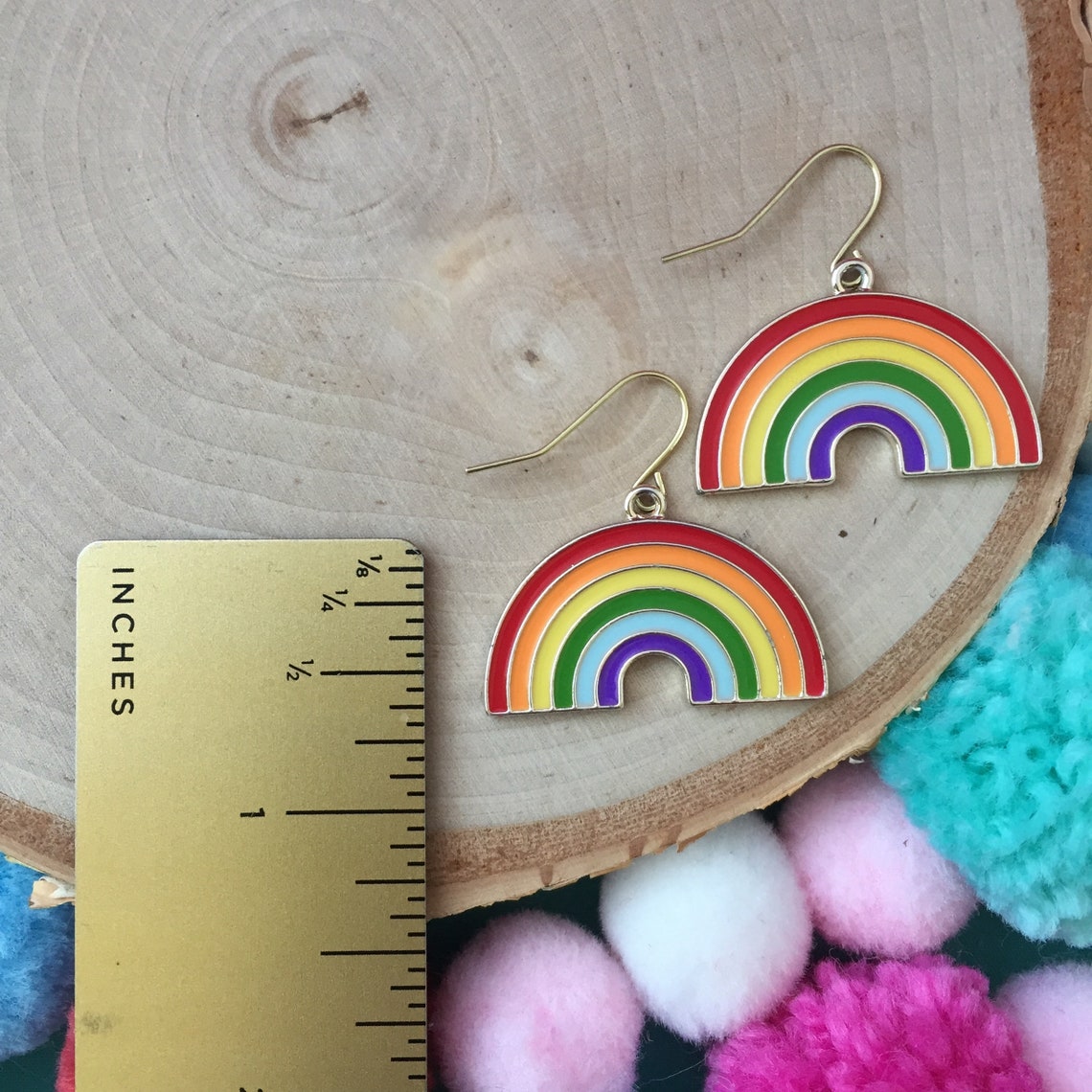 Rad Rainbow Earrings Rainbow Earrings dangle Earrings | Etsy