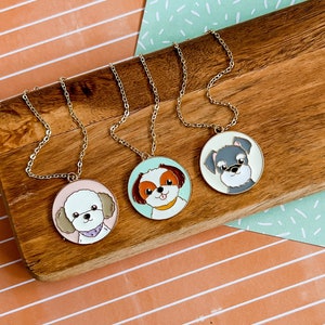 Puppy Pals Puppy Necklace Dog Necklace Dog Jewelry Children's Jewelry Girl Jewelry Puppy Jewelry Charm Necklace Girl Gift image 2