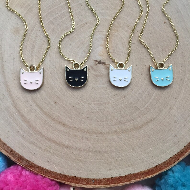 Diamond Rose Kitten Cat Necklace Cat Jewelry Etsy
